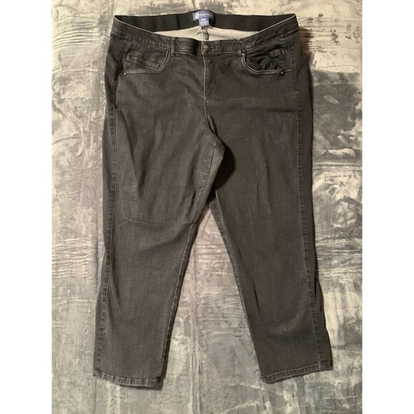 Democracy Jeans‎ Womens 24W Black "Ab" Solution Slimming Stretch High Rise Plus - Picture 1 of 13